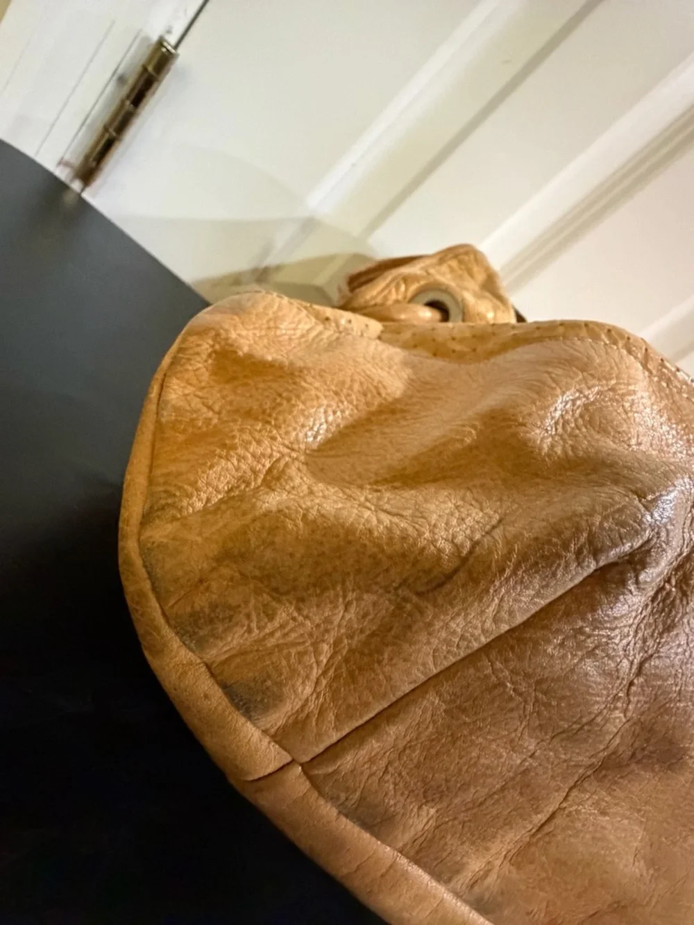 Nannini tan Leather Hobo Bag
